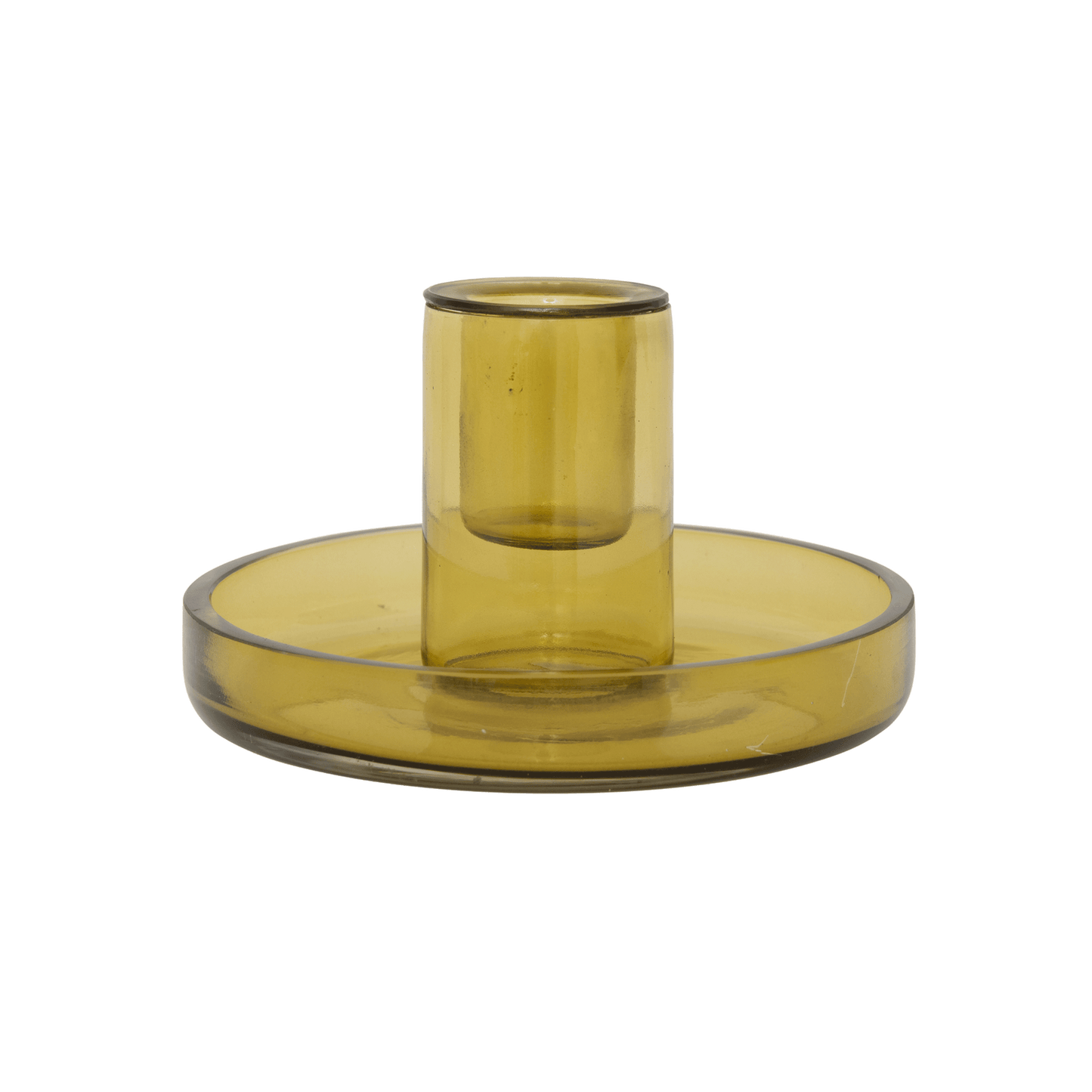 Kaarsenhouder gerecycleerd glas - olive oil | Urban Nature Culture