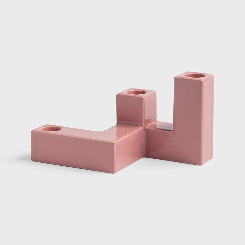 Kaarsenhouder tube small pink| &Klevering