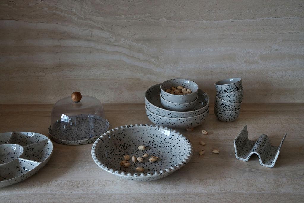 Kommen Ditte - grijs/zwart - small - set v. 2 | Sagaform - de inKijk