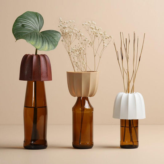 Screw cap flessenvaas - set v. 3 | Qualy - de inKijk