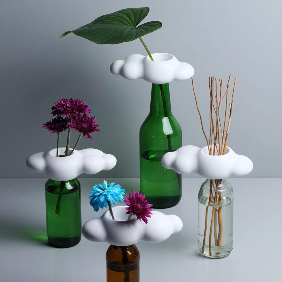 Screw cap wolkenvaas | Qualy