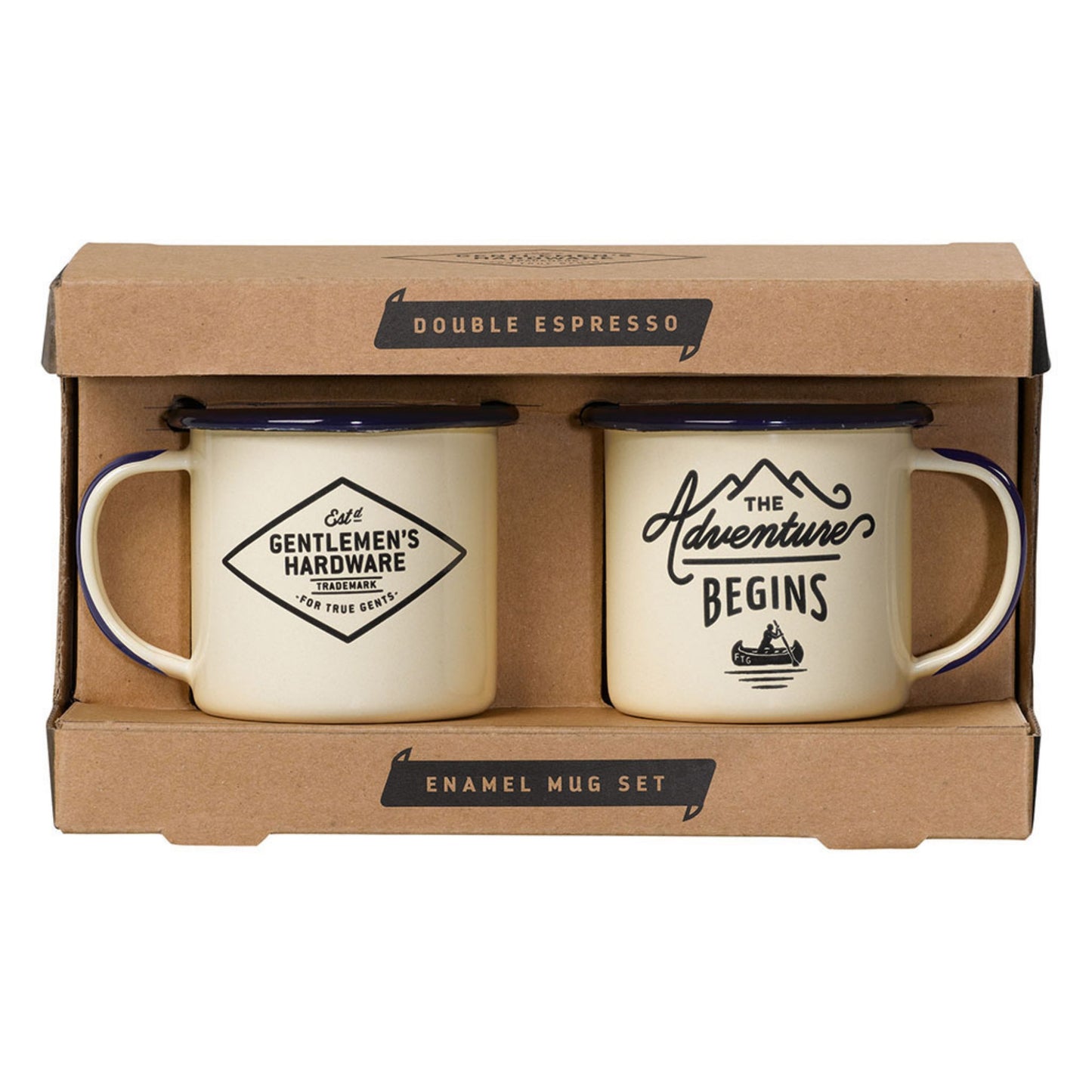 Emaille espresso set - crème | Gentlemen's hardware