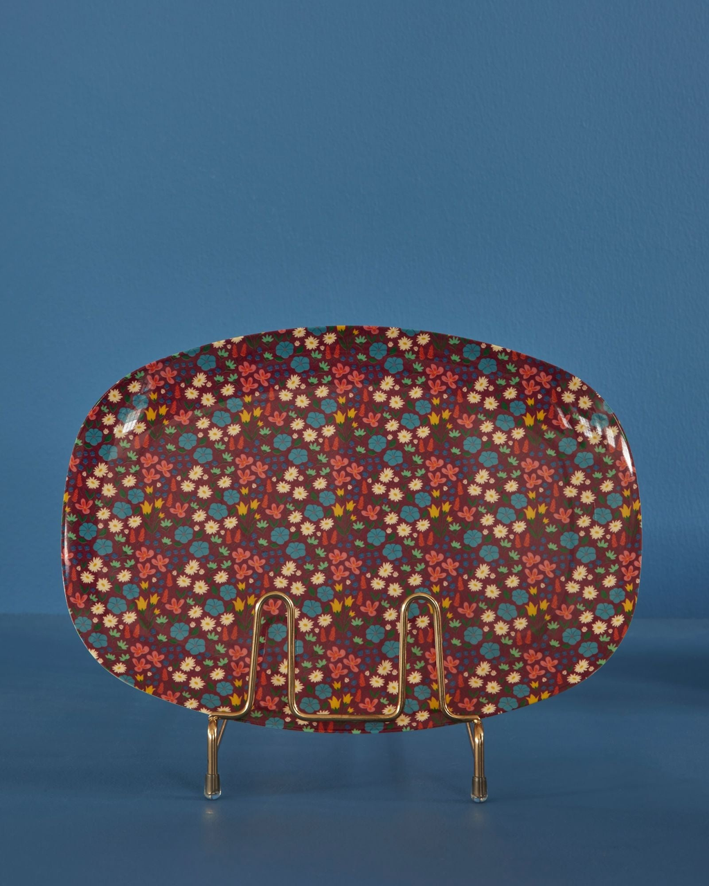 Rechthoekig bord met poppies print | RICE