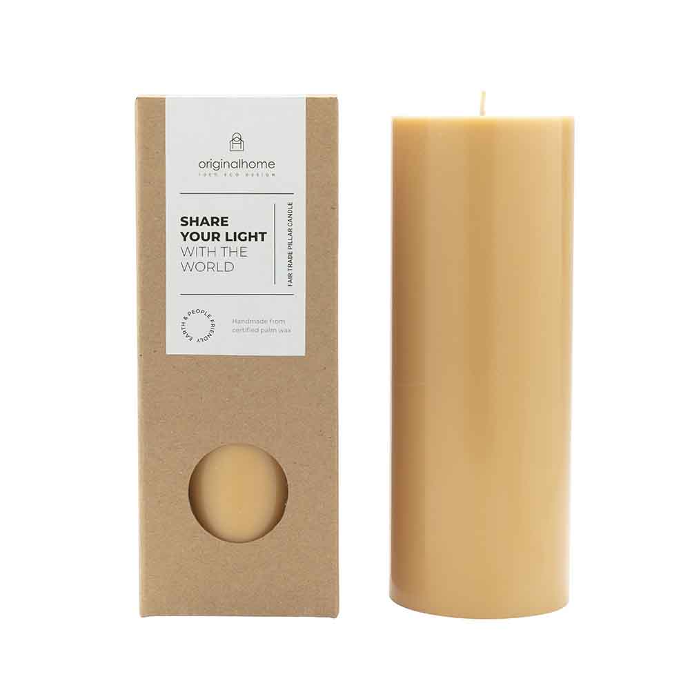 Pillar candle - yellow | Original Home - de inKijk
