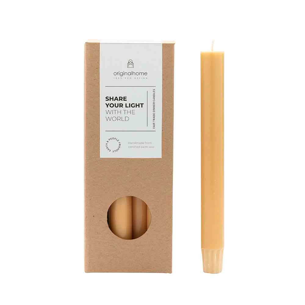 Dinner candles - yellow - set v. 10 | Original Home