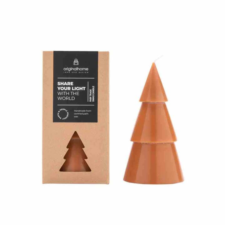 Xmas Tree Candle cognac - Large | Original Home