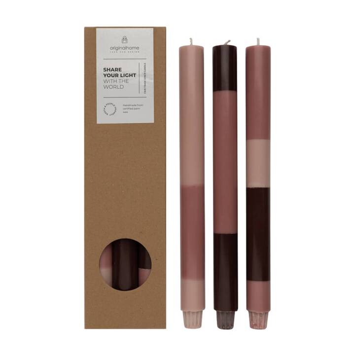 Layered candles - dusty rose - set v.3 | Original Home