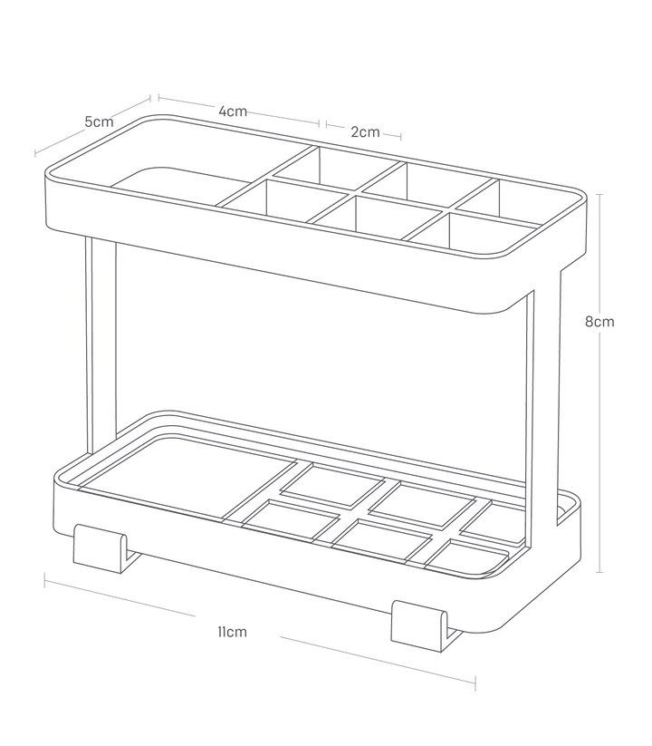 Tandenborstelhouder large wit | Yamazaki