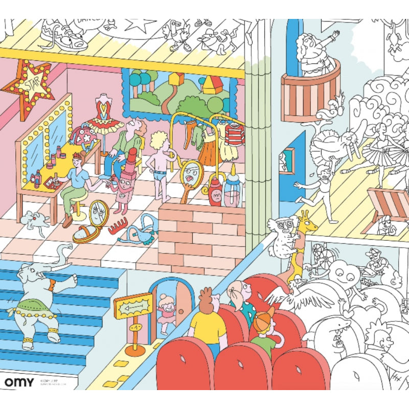 Dance - Giant coloring poster | Omy