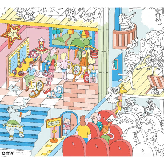 Dance - Giant coloring poster | Omy