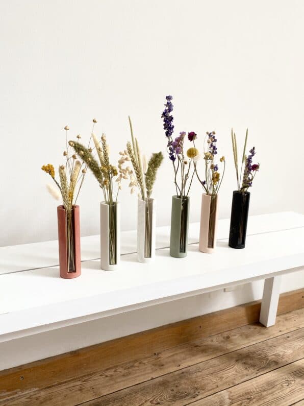 Lily vaasje/stekjeshouder- silver green | House Raccoon
