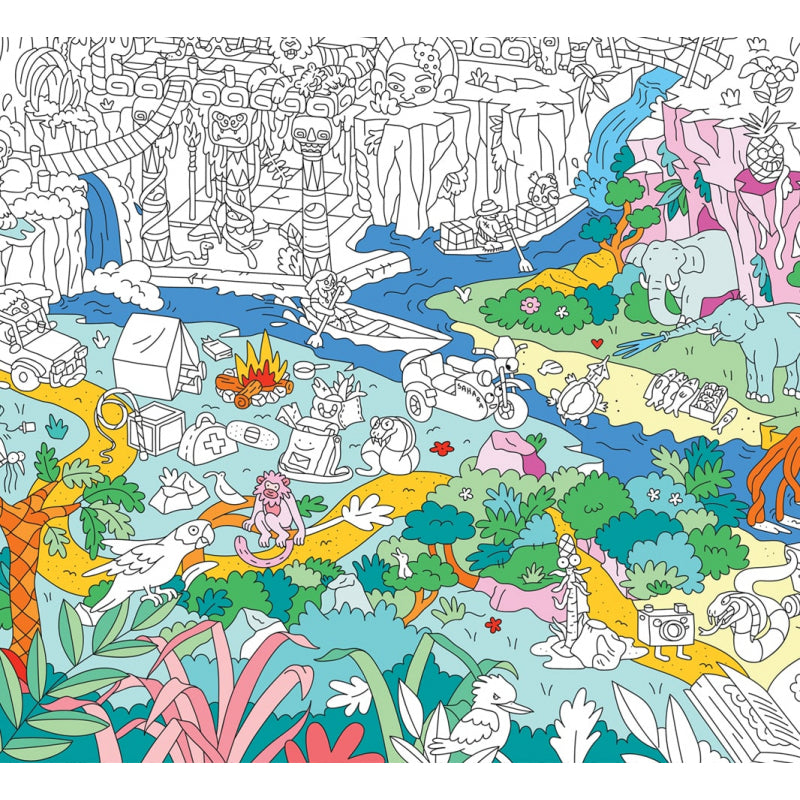 Jungle - Giant coloring poster | Omy