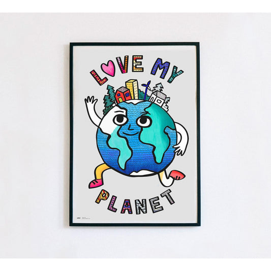 Love my planet - Giant coloring poster | Omy - de inKijk