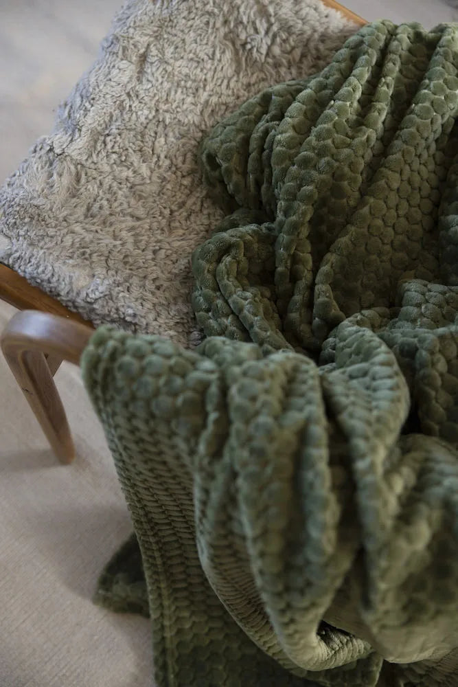 Maja fleece plaid - groen | Sagaform - de inKijk