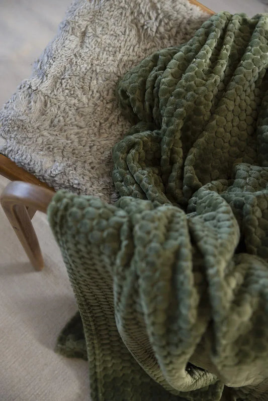 Maja fleece plaid - groen | Sagaform - de inKijk