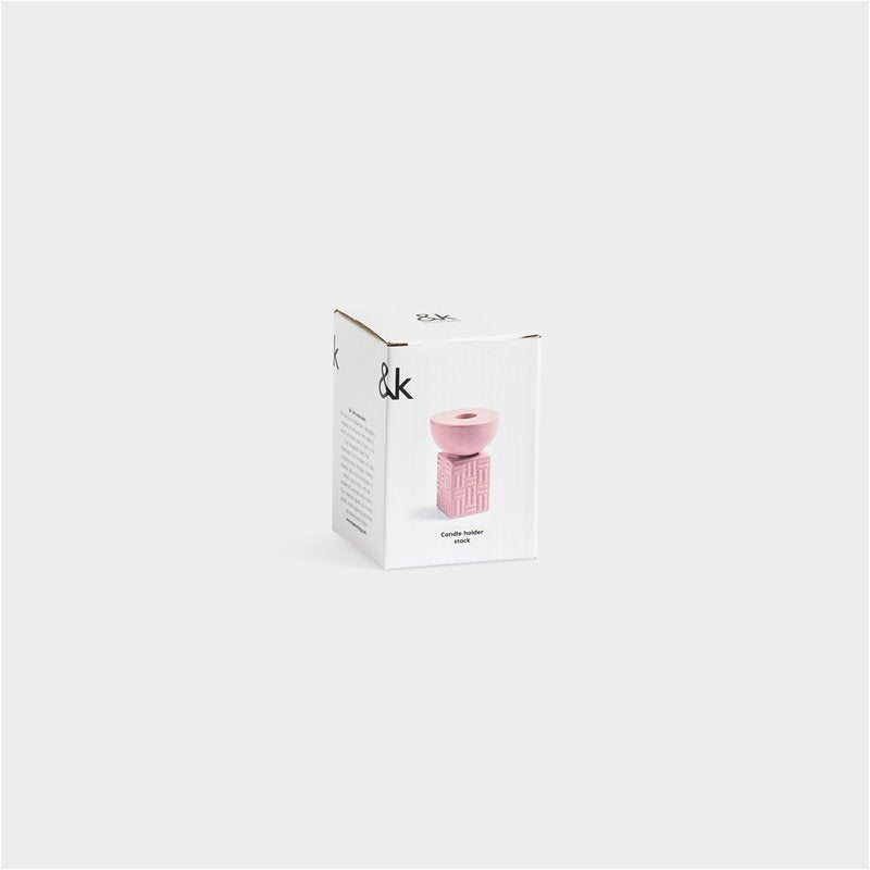 Kaarsenhouder stack pink | &Klevering