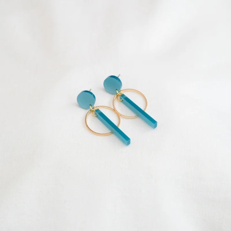 TIMELESS.05 - blauw - oorbellen | Studio Nok Nok