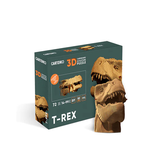 3D Cardboard Sculpture Puzzle - T-rex | Cartonic