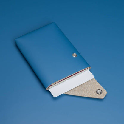 Travel Wallet - Blue - Recyled Leather | LEMUR