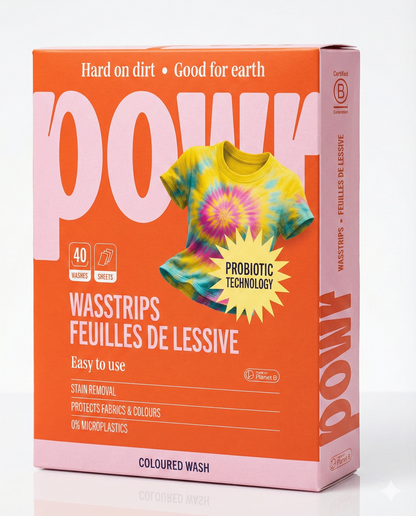 POWR - Wasstrips - gekleurde was - 40 wasbeurten | Wondr Care