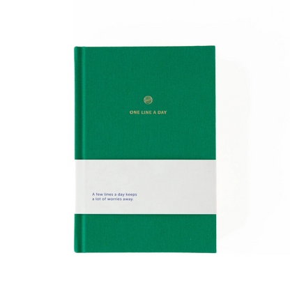 One Line a Day - Linen Emerald | A-Journal