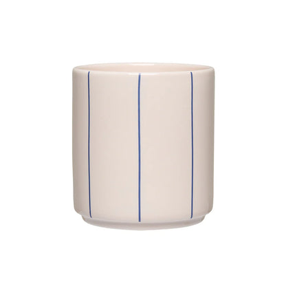 Pyjamas Cup - Midnight Blue Stripes | Design Letters