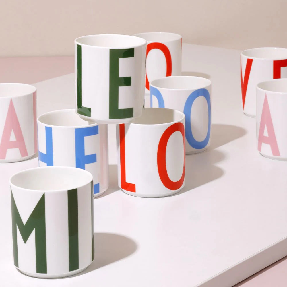 XL Vintage ABC Cups - 'Happy' | Design Letters