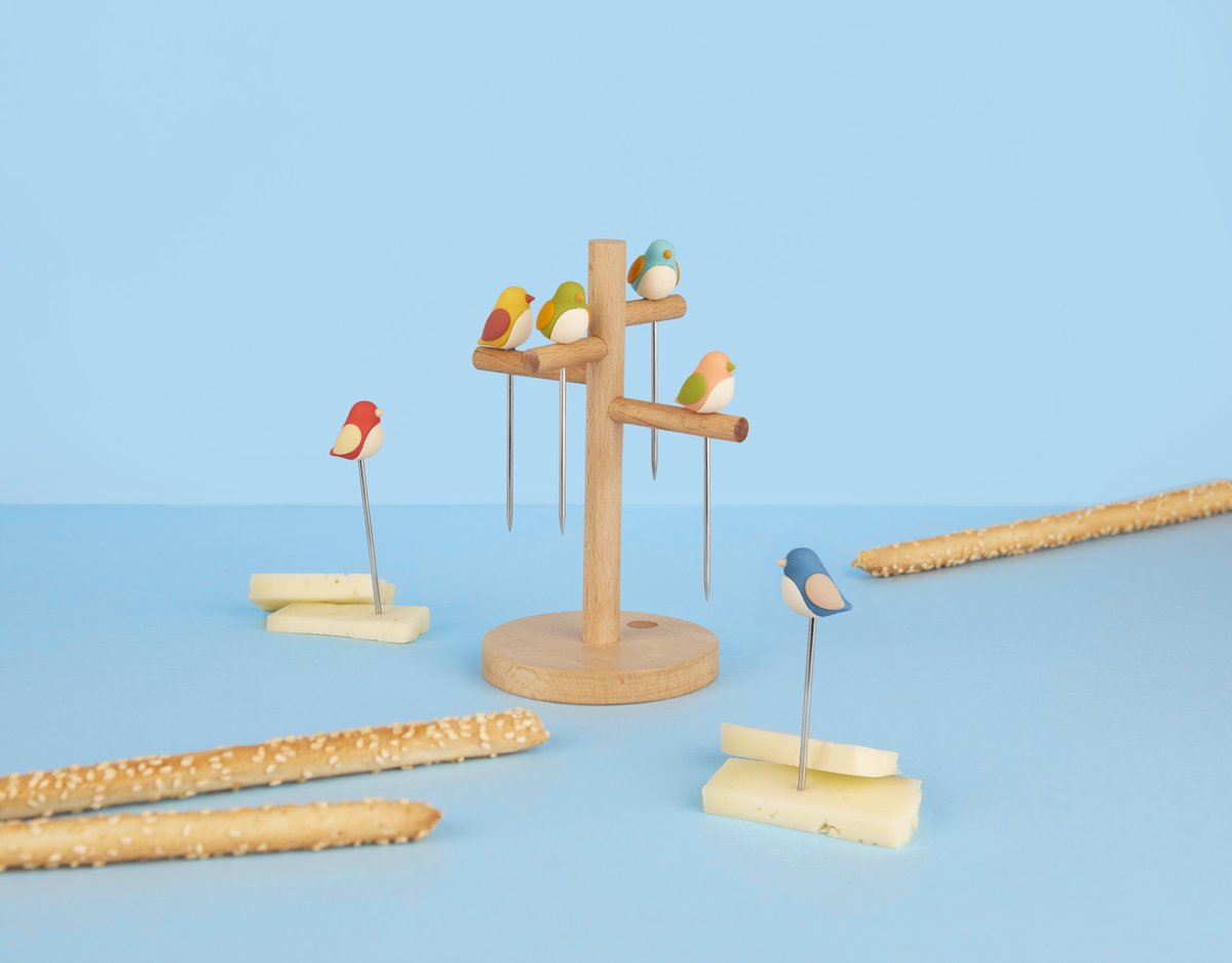 Birdie Snack Forks - set van 6 | Balvi