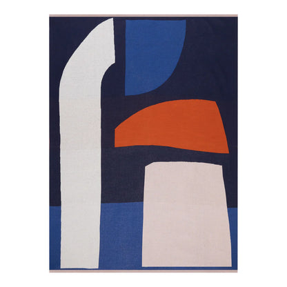 Blanket knitted cotton - form - navy | Sophie Home - de inKijk