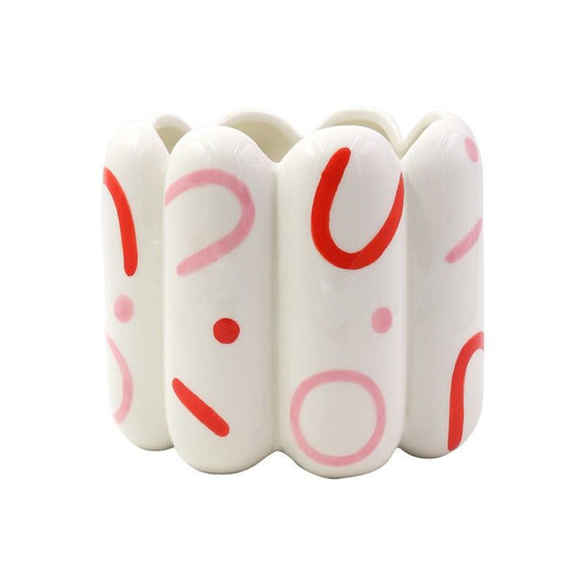 Plant Pot Maia - circus stripes | Que Rico - de inKijk
