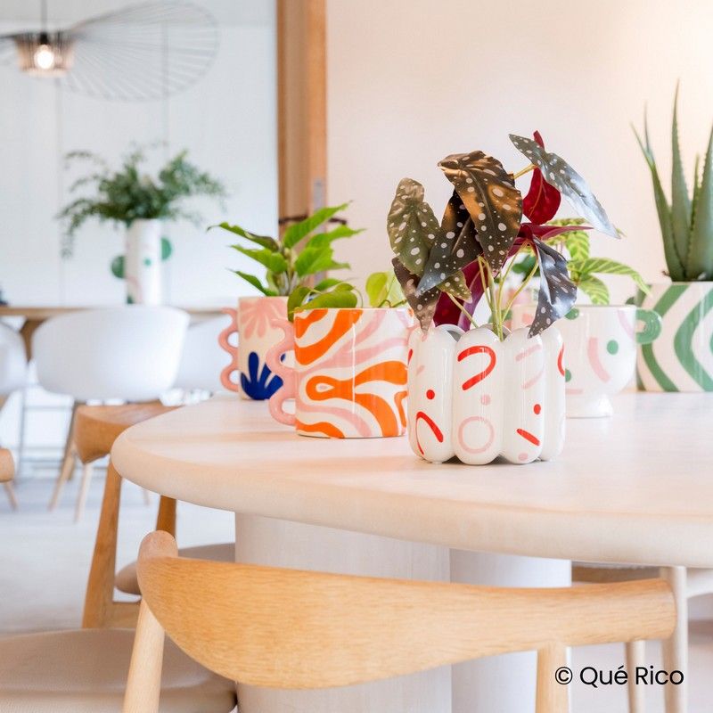 Plant Pot Maia - circus stripes | Que Rico - de inKijk