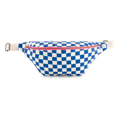 Bum bag - Checkered Navy Blue/Ecru | Rose in April