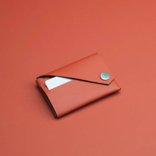 Wallet - Red - Recycled Leather | LEMUR