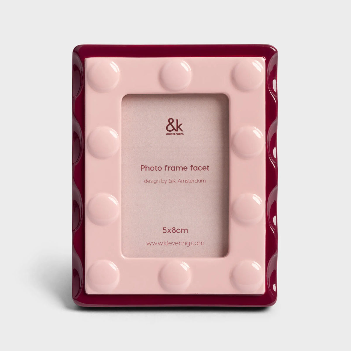 Photoframe facet rectangle - small pink | &Klevering