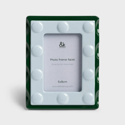 Photoframe facet rectangle - small blue | &Klevering