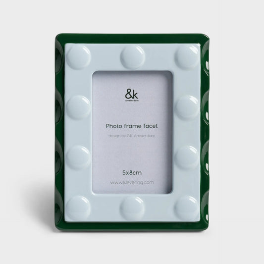 Photoframe facet rectangle - small blue | &Klevering