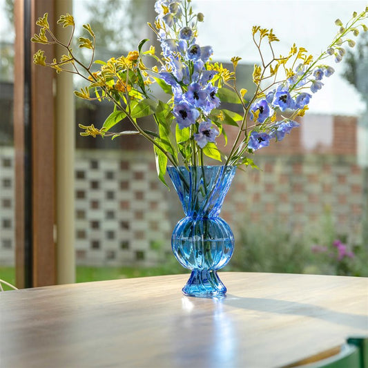 Vase Rhombic Glass - Blue | &Klevering