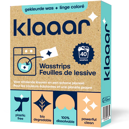 Klaaar wasstrips voor gekleurde was ( 40 wasbeurten ) | Wondr Care - de inKijk