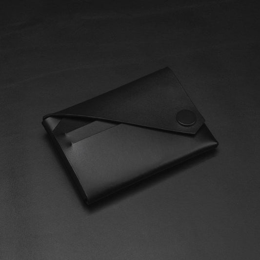 Wallet - Black on Black - Full-grain Leather | LEMUR