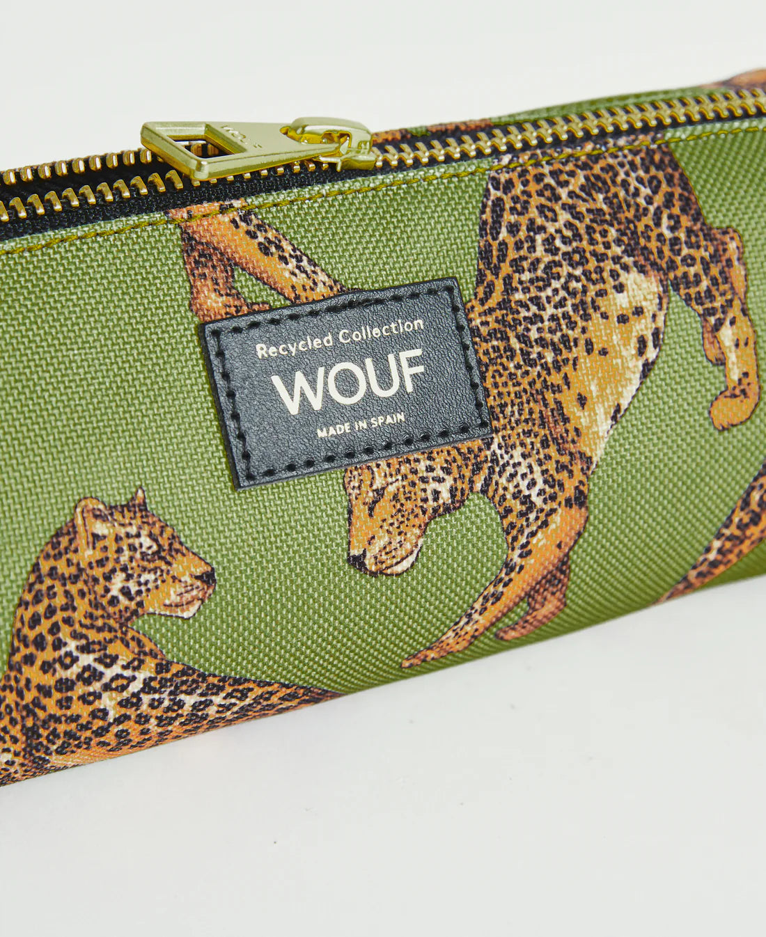 Olive leopard pencil case | Wouf - de inKijk