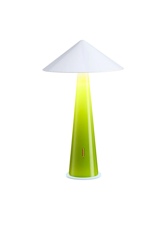 Tipsy - Large - Portable Lamp - Ice Gray/Pine Green | Fine Lumens