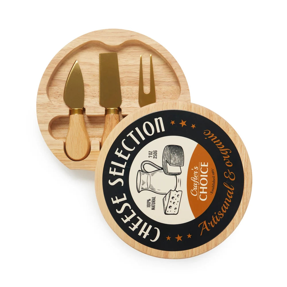 Cheese board with tools - Cheese Selection Black | Balvi