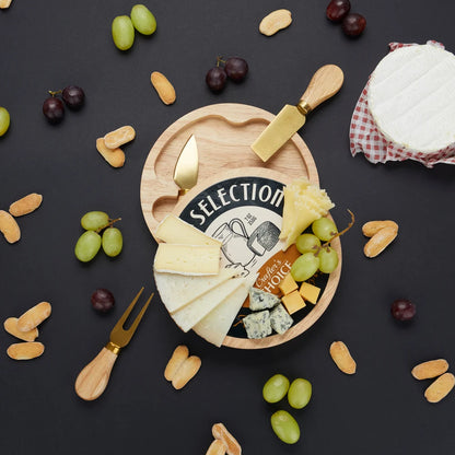 Cheese board with tools - Cheese Selection Black | Balvi