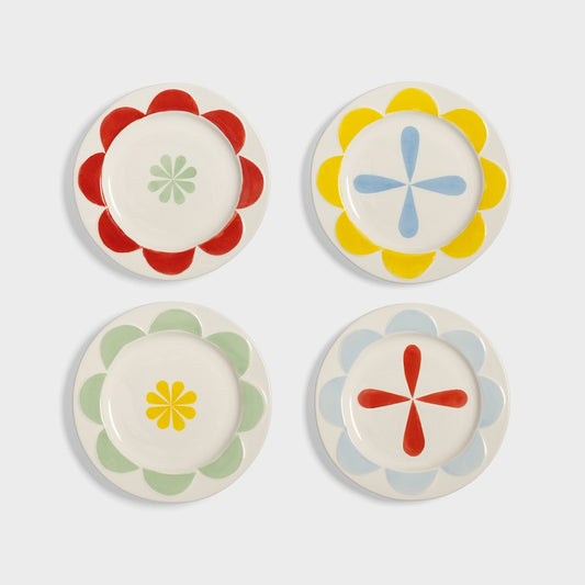 Plate Folk - set van 4 - small | &Klevering - de inKijk