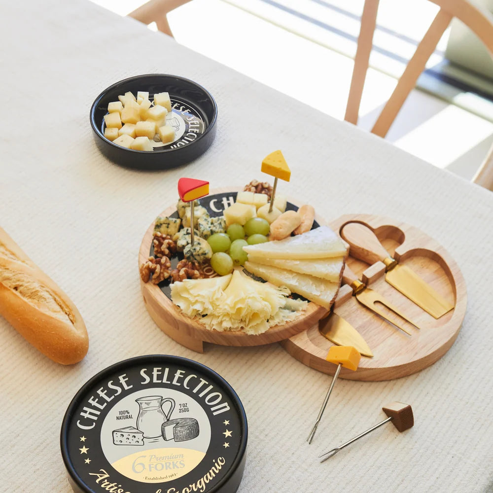 Cheese board with tools - Cheese Selection Black | Balvi