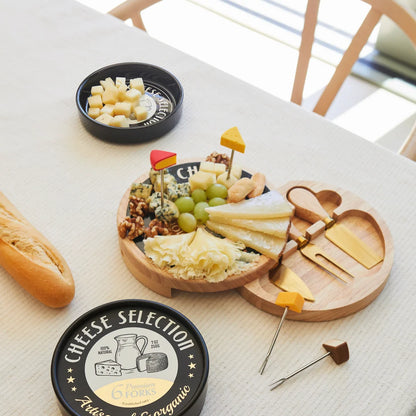 Cheese board with tools - Cheese Selection Black | Balvi
