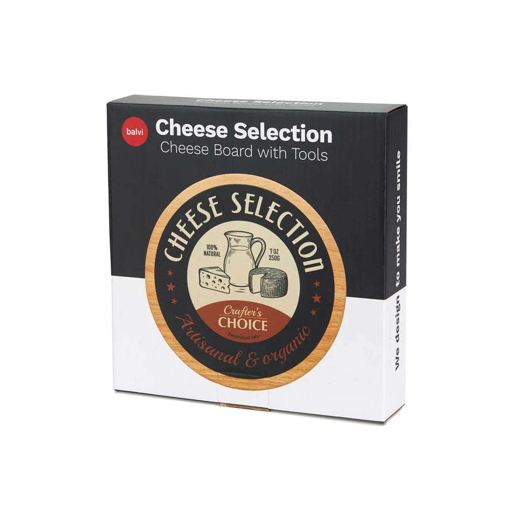 Cheese board with tools - Cheese Selection Black | Balvi