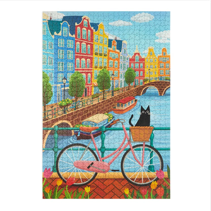 Puzzle Bike Ride in Amsterdam - 1000 pcs. | Balvi
