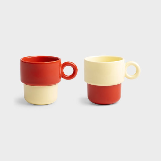 Mug Chiquito - Red Large - Set of 2 | &Klevering