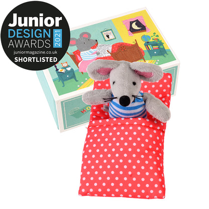 Mini soft toy in a little box - mouse in a house | Rex